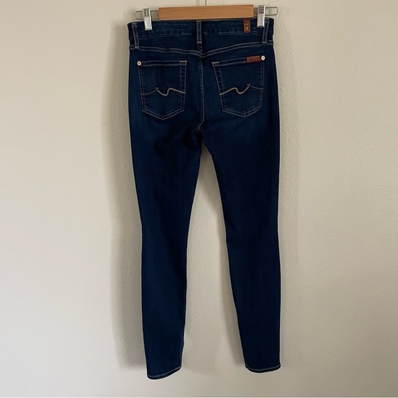 7 for all mankind B(air) the Skinny Dark Blue Jeans Denim Size 28 - Picture 3 of 8